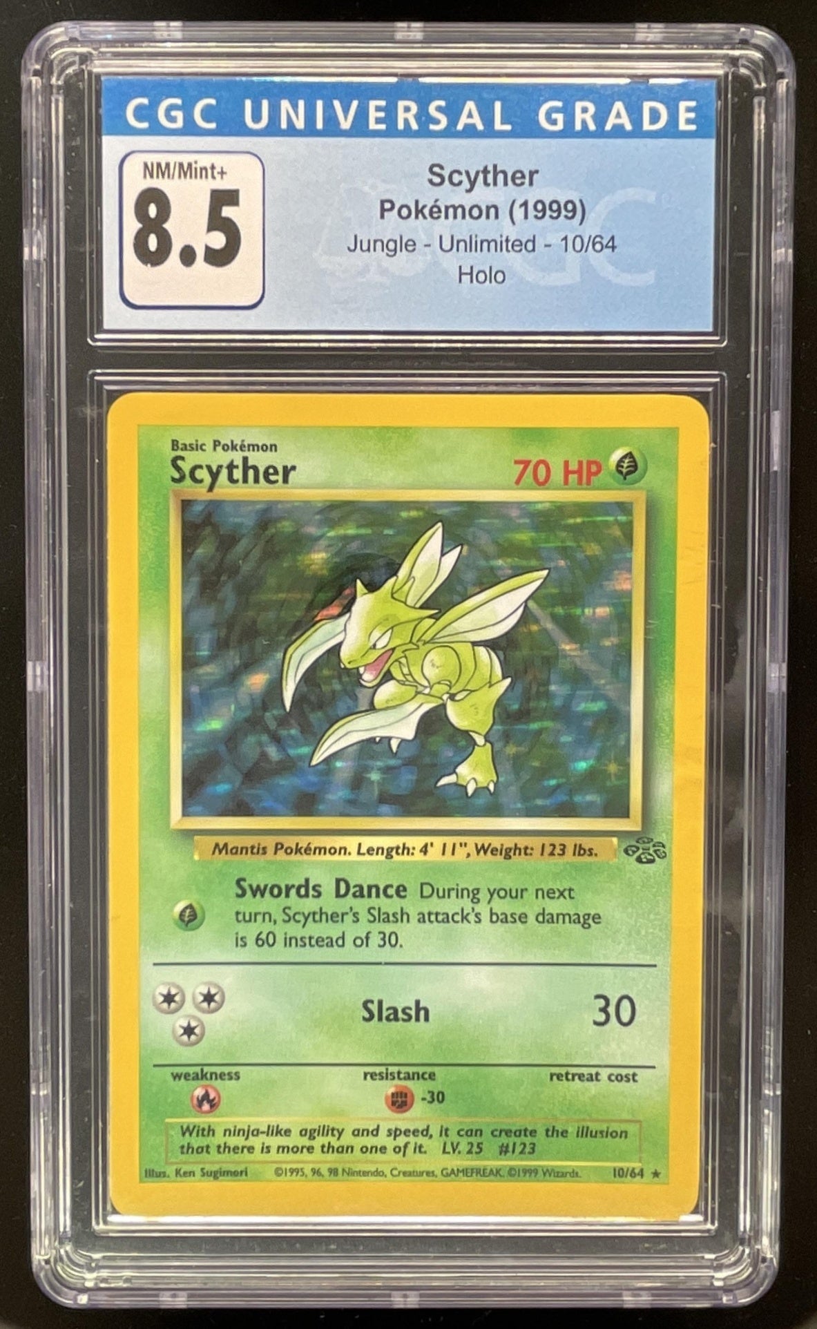 1999 Pokemon Jungle Scyther 10/64 - Holo - PSA9 | Ozzie Collectables
