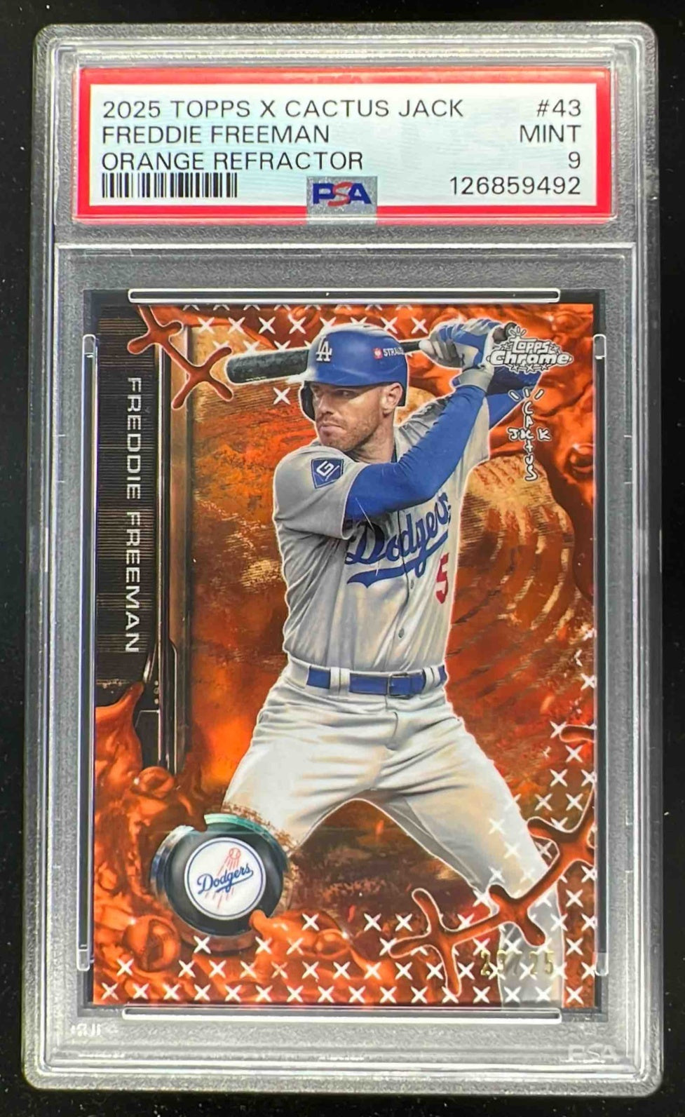 2025 Topps Chrome x Cactus Jack Orange Refractor #43 Freddie